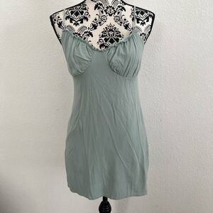 La Hearts Backless Dress in Soft Gray small
